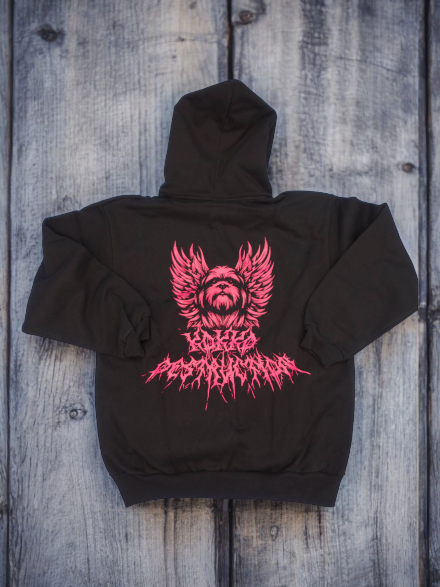 プルダウンジップパーカー 羽犬