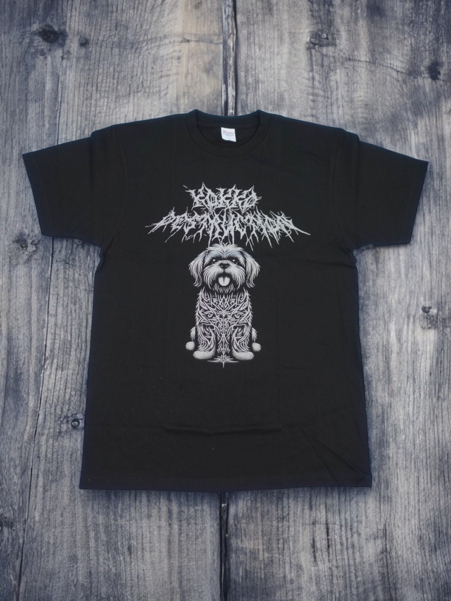 フロントプリントTトライバル犬